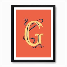 Letter G Typographic Art Print