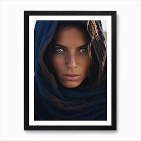 Berber Woman With Blue Eyes Art Print