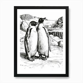 Emperor Penguin Exploring Their Environment 3 Art Print