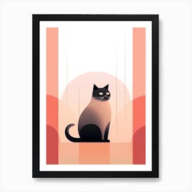 Cat Sitting On A Window Art Print