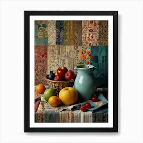 Patchwork Table Art Print