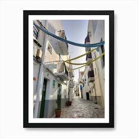 Narrow Street In Ibiza Art Print