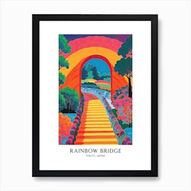 Rainbow Bridge, Tokyo, Japan, Colourful 3 Art Print