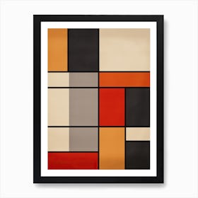 Geometric Perspectives; Mid Century Symmetry Art Print