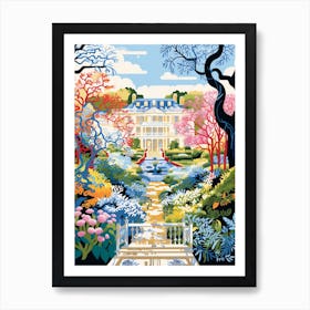 Dumbarton Oaks Usa Modern Illustration 2 Art Print