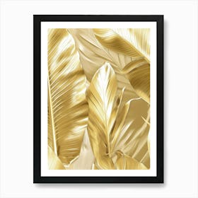 Gold Leaf Wallpaper Art Print