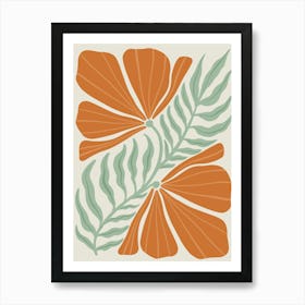 Orange Leaves Art Print