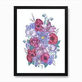 Pink Flower Power Art Print