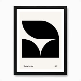 Geometric Bauhaus Poster B&W 60 Art Print