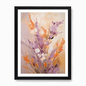 Fall Flower Painting Lavender 2 Art Print