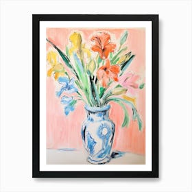 Flower Painting Fauvist Style Gladiolus 1 Art Print