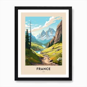 Gr10 France 3 Vintage Hiking Travel Poster Art Print