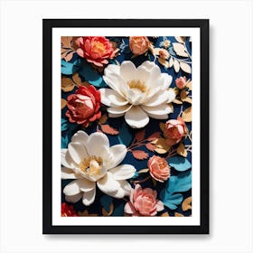 Paper Flowers Print Art Print