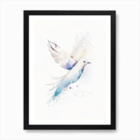 Dove Symbol Minimal 1 Watercolour Art Print