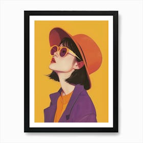 Girl In A Hat 13 Art Print