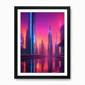 Futuristic Cityscape 1 Art Print