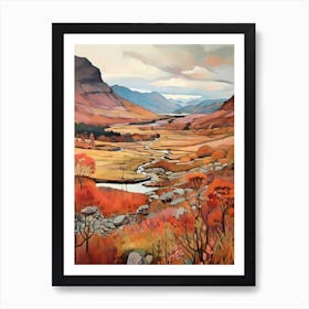 Autumn National Park Painting Lake District National Park United Kingdom 1 Art Print