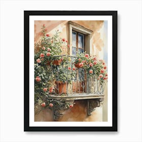 Flowers by the Window Art Print