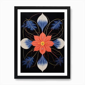 Lobelia 2 Hilma Af Klint Inspired Flower Illustration Art Print