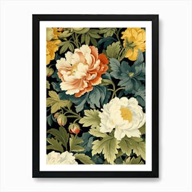 Peonies Wallpaper 1 Art Print