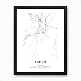 Catskill,United States Minimalist Map Art Print