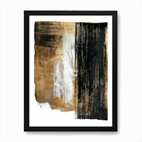 Gold And Black 40 Art Print