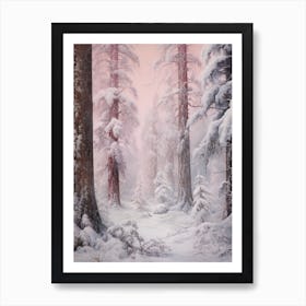 Dreamy Winter Painting Sequoia National Park United States 2 Art Print