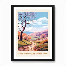 Peak District National Park England 3 Hike Poster Art Print