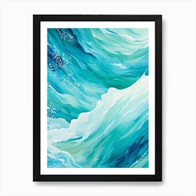 Abstract Rendition Of A Summer Day On A Tropical Glacier Brushed By The Wind With Maritime Patterns Art Print