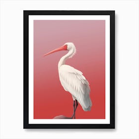 Minimalist Pelican 3 Illustration Art Print