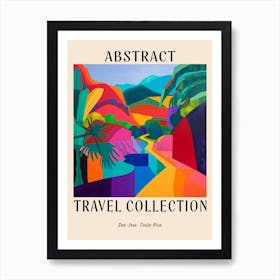 Abstract Travel Collection Poster San Jos Costa Rica 2 Art Print