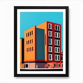 Sunset Boulevard Corner Vivid Block Hotel Cinema Art Print