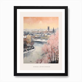 Dreamy Winter Painting Poster Durham United Kingdom 1 Art Print