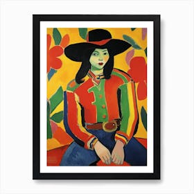 Matisse Inspired Fashion Cowgirl 1 Art Print