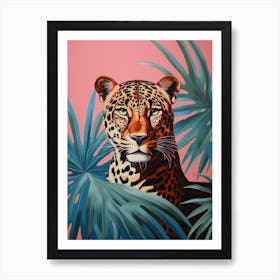 Leopard 3 Tropical Animal Portrait Art Print