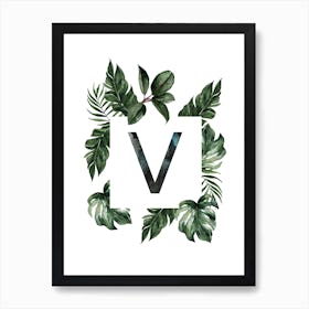 Botanical Alphabet V Art Print