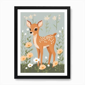 Baby Animal Illustration  Deer 7 Art Print