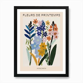 Spring Floral French Poster  Hyacinth 2 Art Print