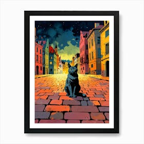 Cat In The City 2 Art Print