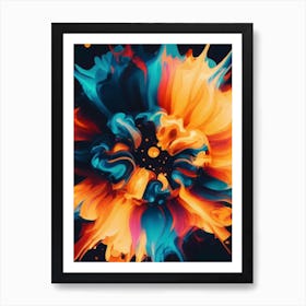 Abstract Flower Painting 3 Art Print