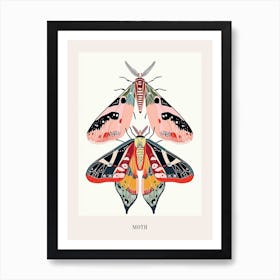 Colourful Insect Illustration Moth 21 Poster Art Print
