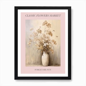 Classic Flowers Market  Forget Me Not Floral Poster 3 Art Print