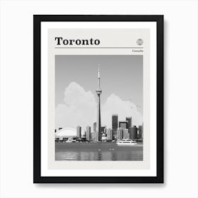 Toronto Canada Black And White Art Print