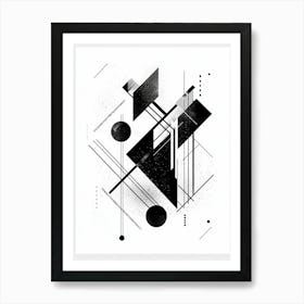 Abstract Black And White Print Art Print