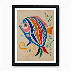 Fish By Paul Gauguin Style Henri Matisse Art Print