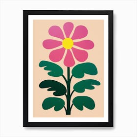 Cut Out Style Flower Art Daisy 2 Art Print