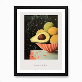 Art Deco Avocado Bowl 3 Poster Art Print