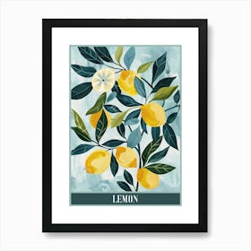 Lemon Tree Flat Illustration 4 Poster Art Print