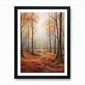 Autumn Forest Landscape The Sherwood Forest England Art Print