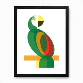 Geometric Parrot Art Print
